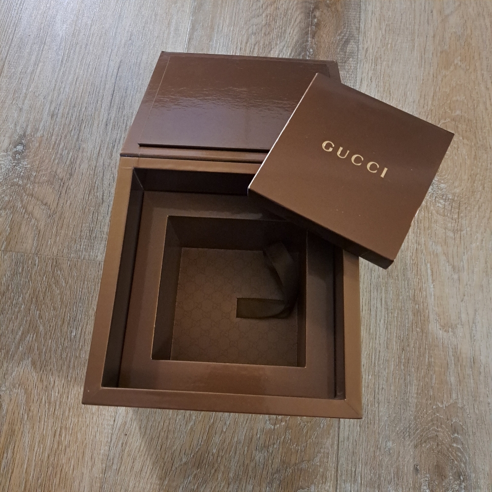 Gucci Elegant Brown EMPTY Gift BOX